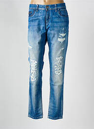 Jeans coupe droite effet usé délavé taille normale bleu SALSA femme