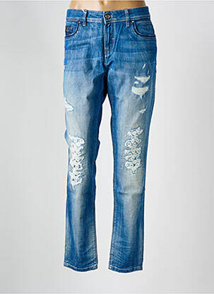 Jeans coupe droite effet usé délavé taille normale bleu SALSA femme