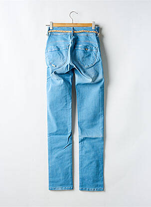 Jeans coupe slim effet usé délavé taille haute bleu SALSA femme
