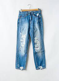 Jeans coupe droite effet usé délavé taille normale bleu SALSA femme