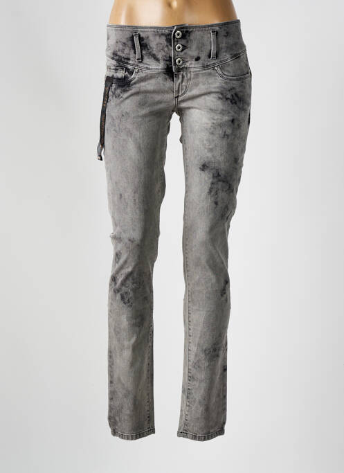Jeans coupe slim gris SALSA pour femme