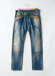 Jeans coupe slim fermeture boutonnée sur le devant taille basse bleu SALSA homme