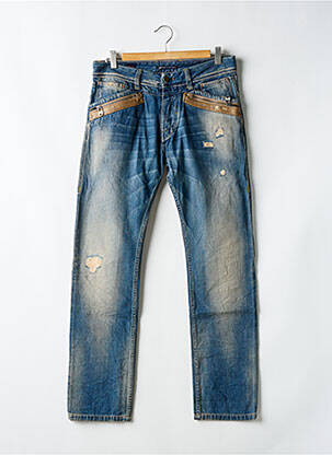 Jeans coupe slim fermeture boutonnée sur le devant taille basse bleu SALSA homme