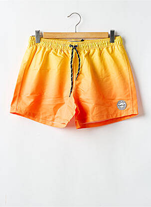 Short de bain effet matière satinée jaune SALSA homme