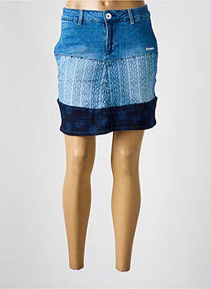 Jupe courte poches bleu DESIGUAL femme