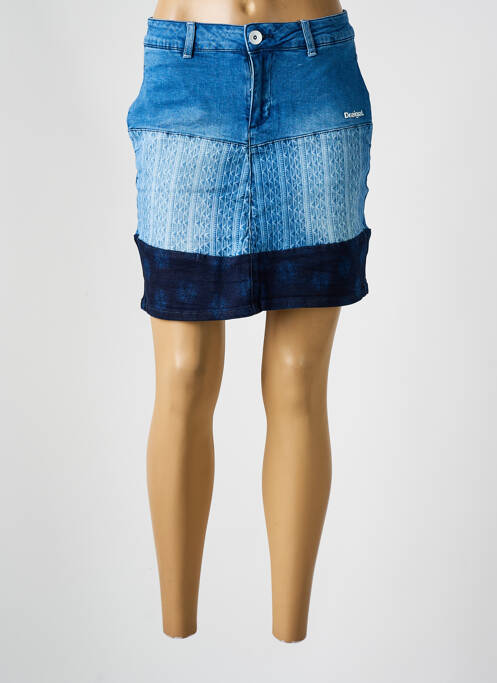 Jupe courte poches bleu DESIGUAL femme