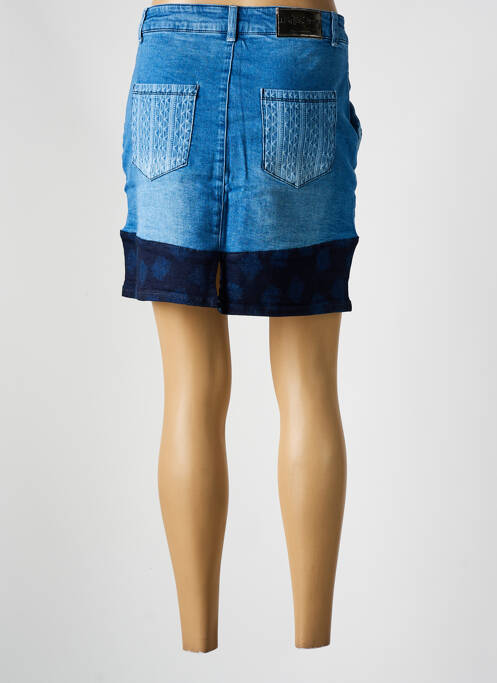 Jupe courte poches bleu DESIGUAL femme