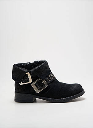 Bottines/boots nubuck talon bas noir LE TEMPS DES CERISES fille