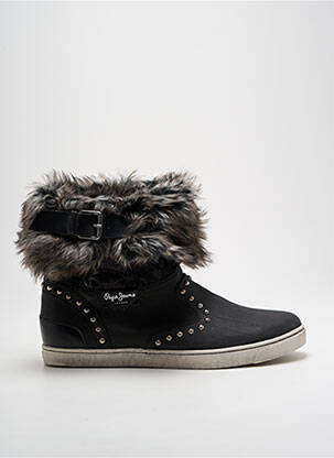 Bottines/boots fourrée talon plat jusqu'à 3cm noir PEPE JEANS femme