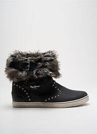 Bottines/boots matière lisse talon plat jusqu'à 3cm noir PEPE JEANS femme