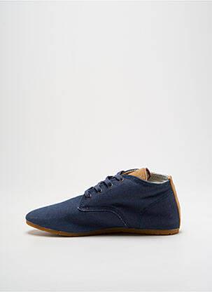 Baskets bout rond talon plat jusqu'à 3cm bleu ELEVEN PARIS femme