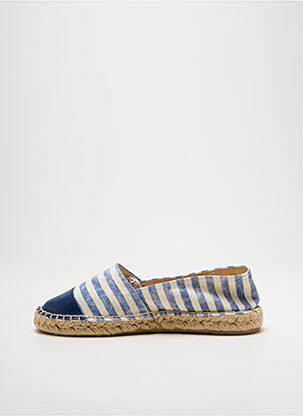 Espadrilles bout rond talon plat jusqu'à 3cm bleu LE TEMPS DES CERISES femme