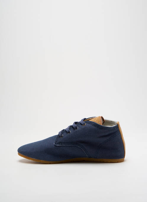 Baskets bout rond talon plat jusqu'à 3cm bleu ELEVEN PARIS femme