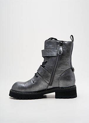 Bottines/boots matière lisse talon de 4 à 6cm argent CHATTAWAK femme