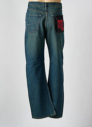 Jeans coupe droite fermeture boutonnée sur le devant taille normale bleu C1 DENIM homme