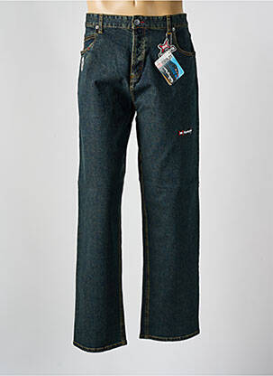 Jeans coupe droite fermeture boutonnée sur le devant taille normale bleu SPLIT homme