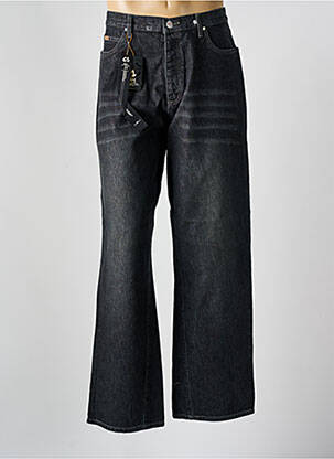 Jeans coupe large poches taille normale noir C1 DENIM homme