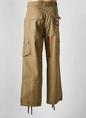 Pantalon droit tissage popeline taille normale marron TITUS homme