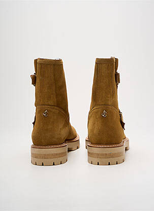 Bottines/boots nubuck talon plat jusqu'à 3cm marron JIMMY CHOO femme