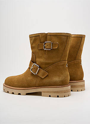 Bottines/boots nubuck talon plat jusqu'à 3cm marron JIMMY CHOO femme