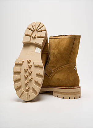 Bottines/boots nubuck talon plat jusqu'à 3cm marron JIMMY CHOO femme