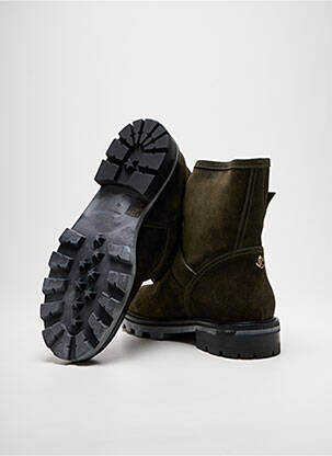 Bottines/boots nubuck talon plat jusqu'à 3cm vert JIMMY CHOO femme