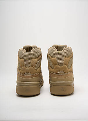 Baskets nubuck talon compensé beige SEASON 7 unisexe