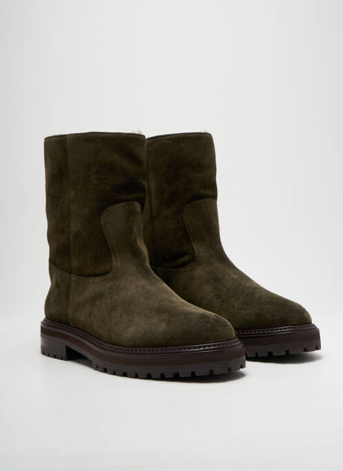 Bottines/boots fourrée talon de 4 à 6cm vert JIMMY CHOO femme