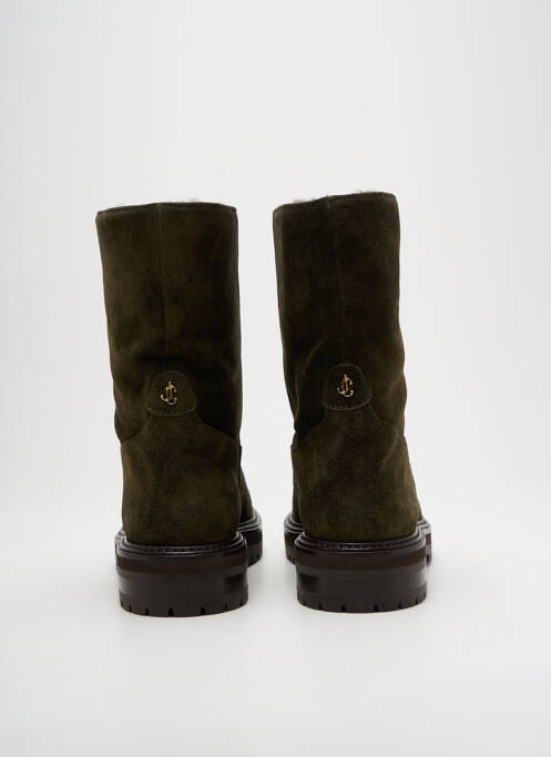 Bottines/boots fourrée talon de 4 à 6cm vert JIMMY CHOO femme