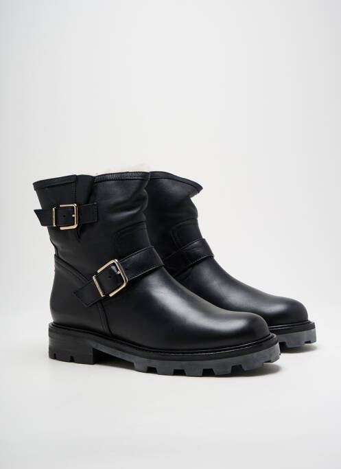 Bottines/boots matière lisse talon plat jusqu'à 3cm noir JIMMY CHOO femme