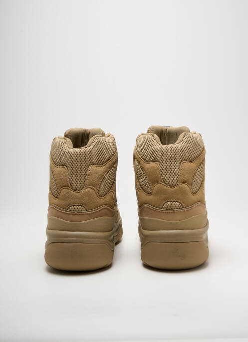 Baskets nubuck talon compensé beige SEASON 7 unisexe