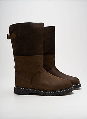 Bottes fourrée talon plat jusqu'à 3cm marron MEINDL femme