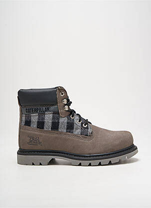 Bottines/boots fermeture lacets talon bas gris CAT homme