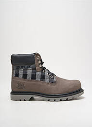 Bottines/boots fermeture lacets talon bas gris CAT homme