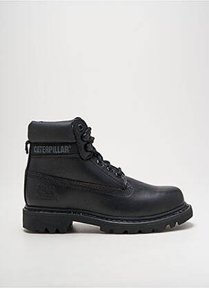 Bottines/boots tissage satiné talon bas noir CAT homme