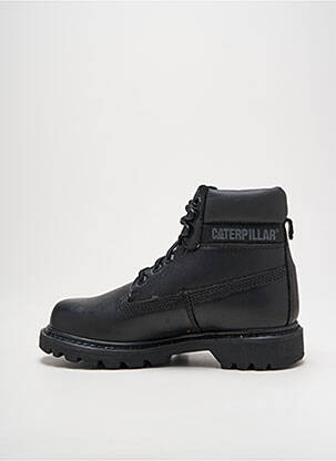 Bottines/boots tissage satiné talon bas noir CAT homme
