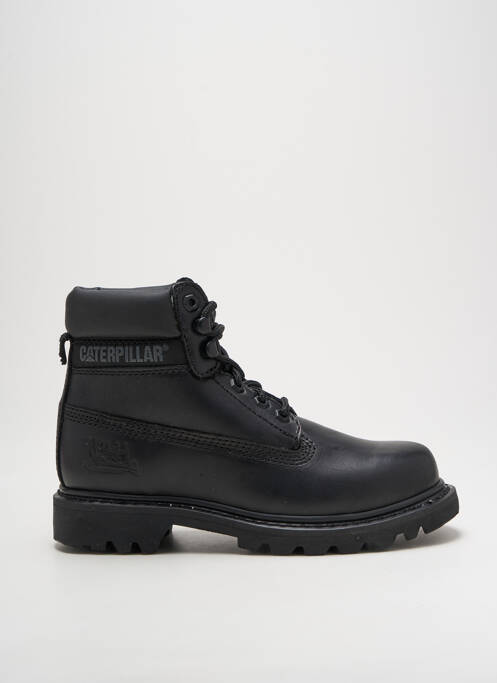 Bottines/boots tissage satiné talon bas noir CAT homme