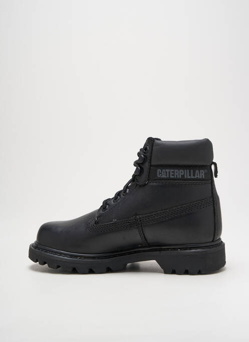 Bottines/boots tissage satiné talon bas noir CAT homme