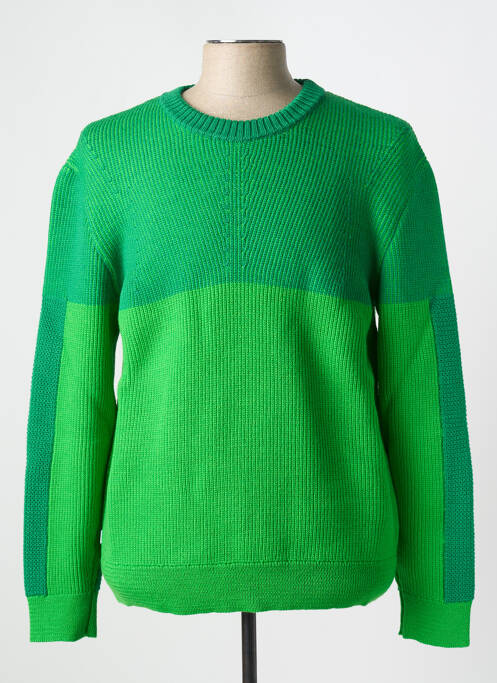 Pull col rond manches longues vert HABILE homme