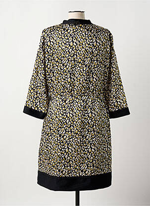 Robe mi-longue coupe fluide manches 3/4 noir FRED SABATIER femme