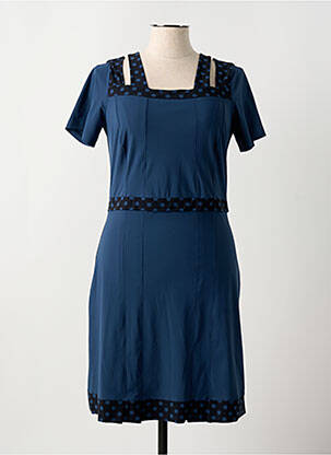 Robe mi-longue manches courtes manches courtes bleu MERI & ESCA femme
