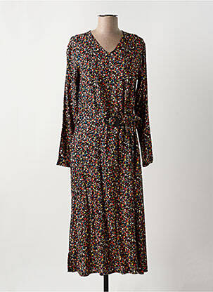 Robe longue manches longues manches longues noir AGATHE & LOUISE femme