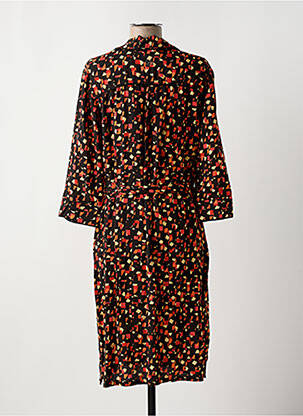 Robe mi-longue manches 3/4 manches 3/4 noir CONCEPT K femme