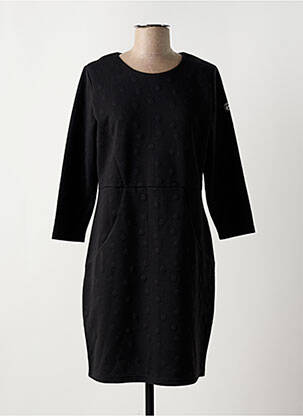 Robe mi-longue manches longues manches longues noir CONCEPT K femme