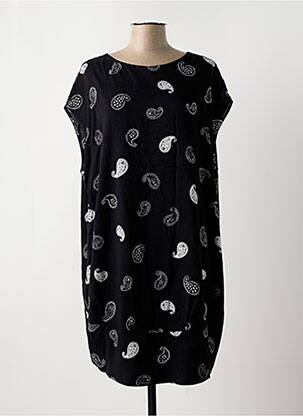 Robe mi-longue manches courtes manches courtes noir SURKANA femme