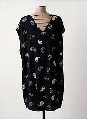 Robe mi-longue manches courtes manches courtes noir SURKANA femme