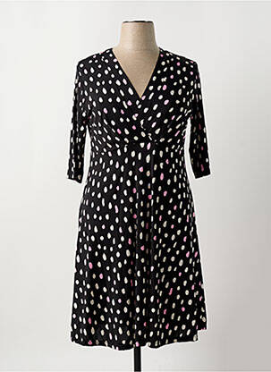 Robe mi-longue manches 3/4 manches 3/4 noir DIVAS femme