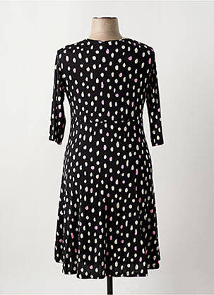 Robe mi-longue manches 3/4 manches 3/4 noir DIVAS femme