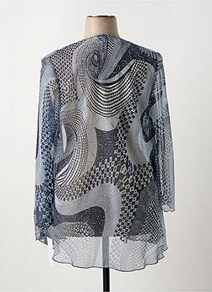 Gilet manches longues manches 3/4 bleu JEAN DELFIN femme
