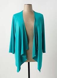 Gilet manches longues manches 3/4 bleu GUY DUBOUIS femme